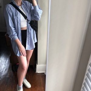 Oversized Striped Button Down